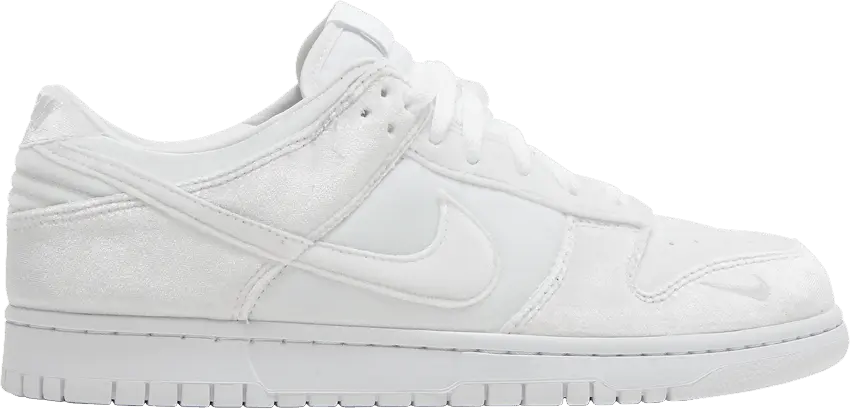  Nike Dunk Low Dover Street Market Triple White Velvet