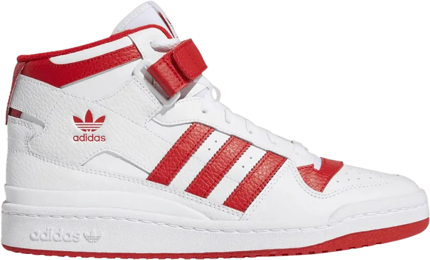  Adidas adidas Forum Mid Cloud White Vivid Red