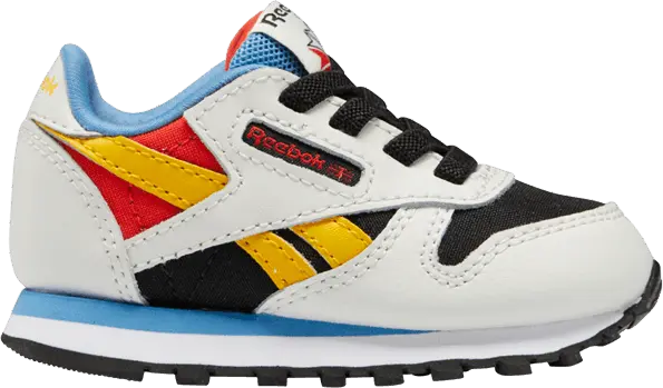  Reebok Classic Leather Toddler &#039;Pure Grey Always Yellow&#039;