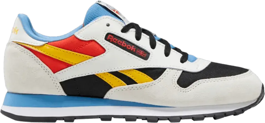  Reebok Classic Leather Big Kid &#039;Pure Grey Always Yellow&#039;