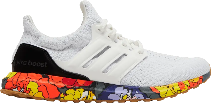  Adidas adidas Ultra Boost 5.0 DNA White Floral Midsole (Women&#039;s)