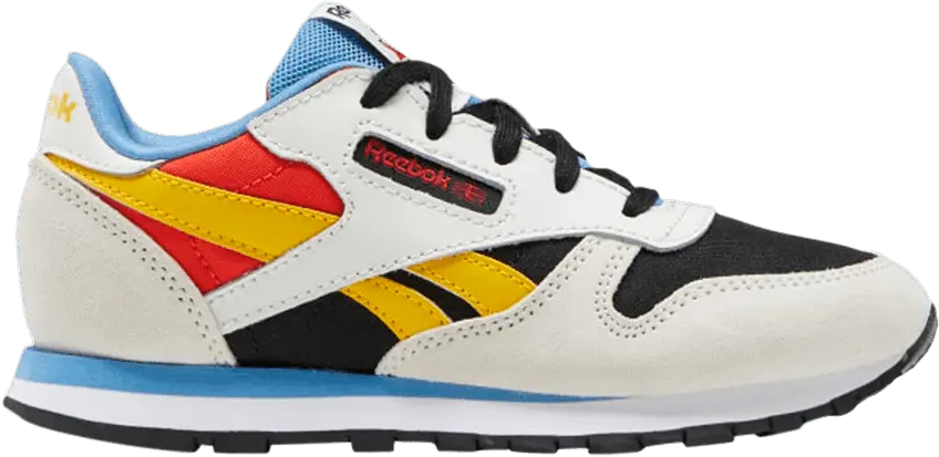  Reebok Classic Leather Little Kid &#039;Pure Grey Always Yellow&#039;