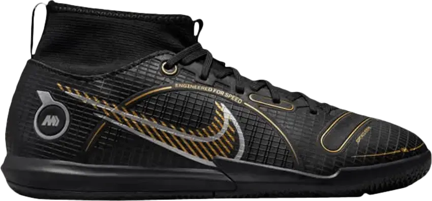  Nike Mercurial Superfly 8 Academy IC GS &#039;Black Metallic Gold&#039;