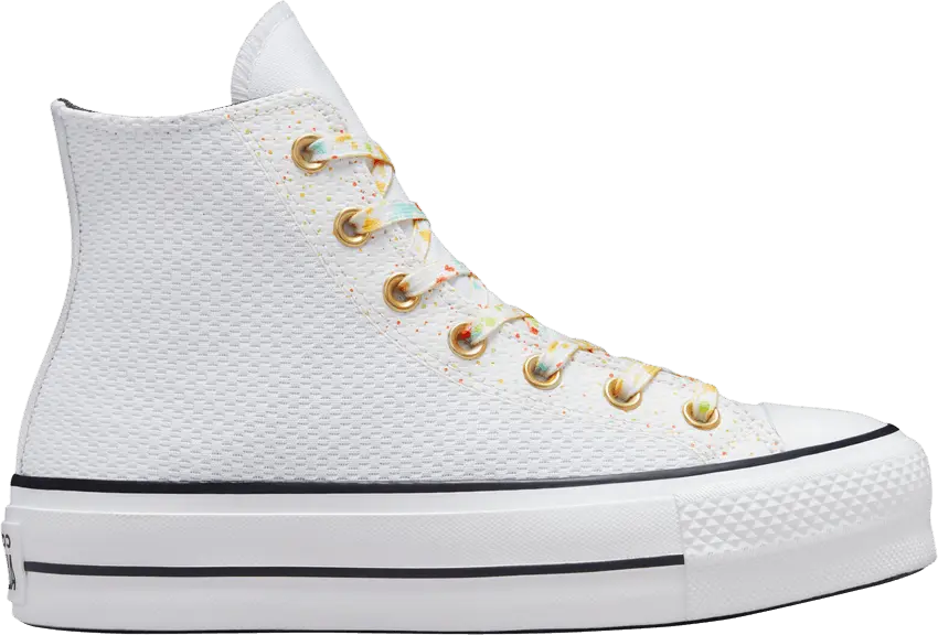  Converse Wmns Chuck Taylor All Star Lift Platform High &#039;Paint Splatter - White&#039;