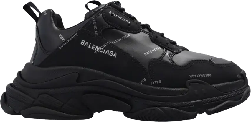  Balenciaga Triple S Sneaker &#039;Allover Logo - Black&#039;