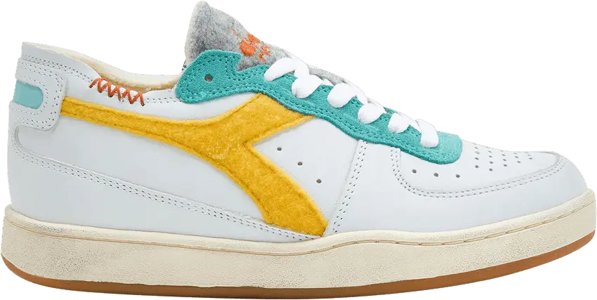  Diadora Mi Basket Row Cut &#039;White Banana&#039;