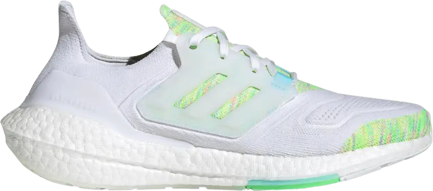  Adidas adidas Ultra Boost 22 White Bliss Blue Solar Green