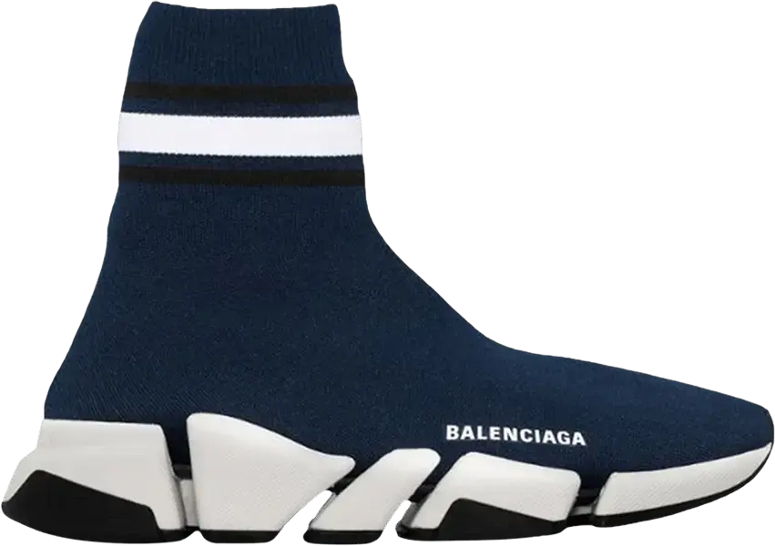  Balenciaga Wmns Speed 2.0 Trainer &#039;Striped - Navy&#039;