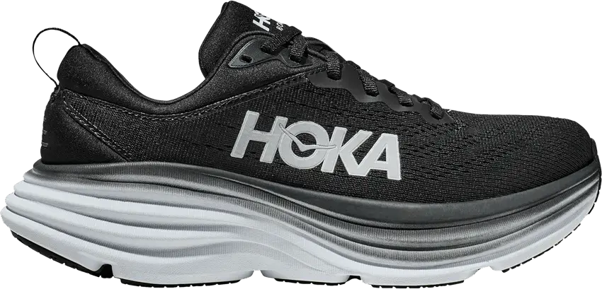  Hoka One One Bondi 8 Black White (Women&#039;s)