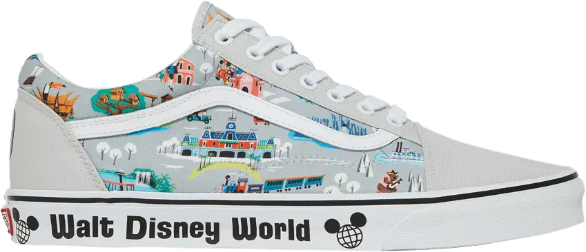  Vans Old Skool Walt Disney World 50th Anniversary Park Map