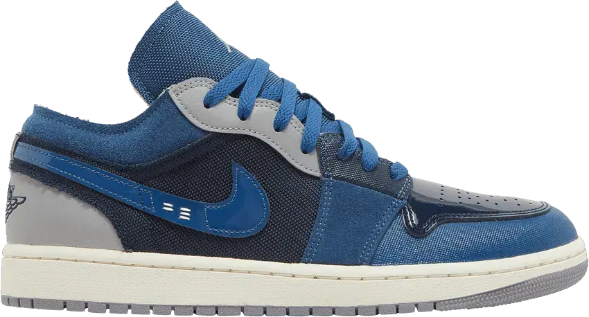  Jordan 1 Low SE Craft Obsidian French Blue Ashen Slate White