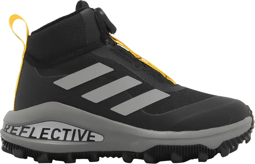  Adidas FortaRun BOA ATR K &#039;Black Impact Yellow&#039;