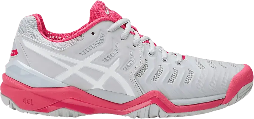  Asics Wmns Gel Resolution 7 &#039;Glacier Grey Rouge Red&#039;