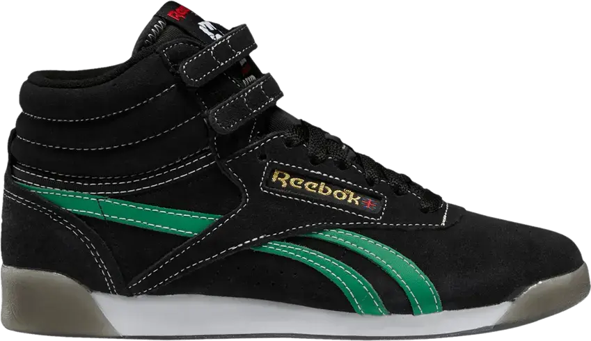  Reebok Wmns Freestyle High &#039;Human Rights Now! - Black Green&#039;