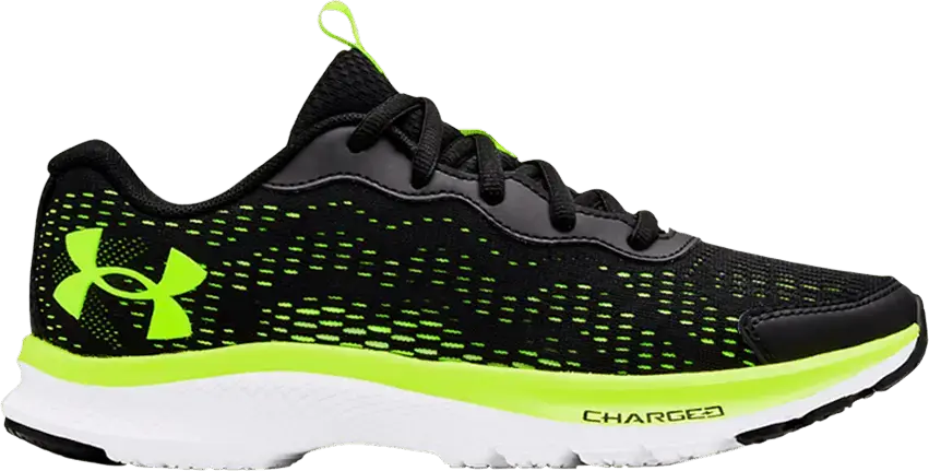  Under Armour Charged Bandit 7 GS &#039;Black Neon Green&#039;