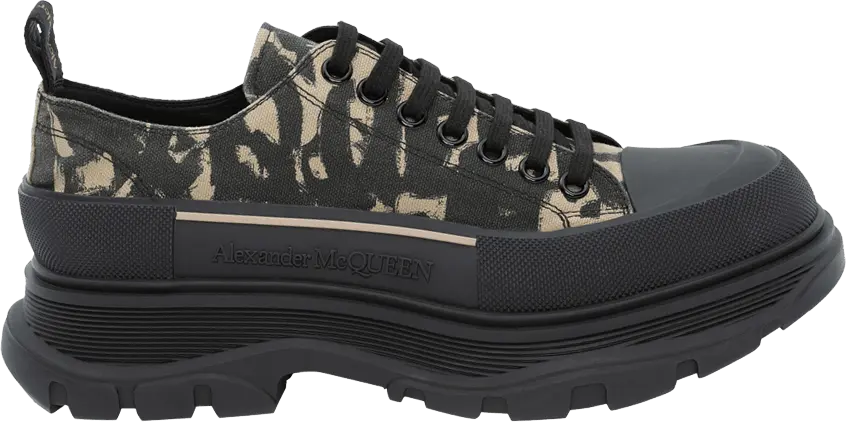  Alexander Mcqueen Alexander McQueen Tread Slick Lace-Up &#039;Graffiti - Black Beige&#039;