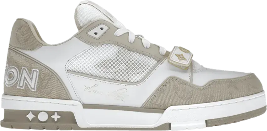  Louis Vuitton Trainer Sneaker &#039;Beige Monogram Denim&#039;