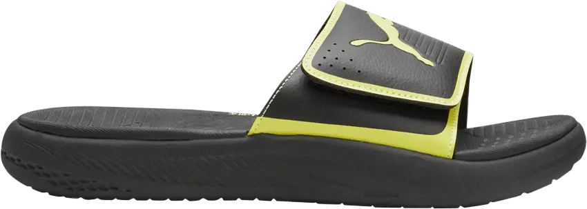 Puma Softride Slide &#039;Black Lemon Sherbert&#039;