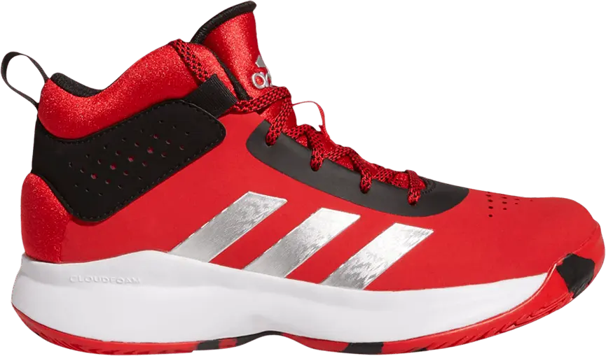 Adidas Cross &#039;Em Up 5 J Wide &#039;Vivid Red Silver Metallic&#039;