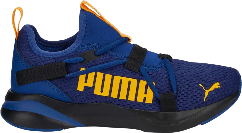  Puma SoftRide Rift Pop Big Kid &#039;Blazing Blue Tangerine&#039;