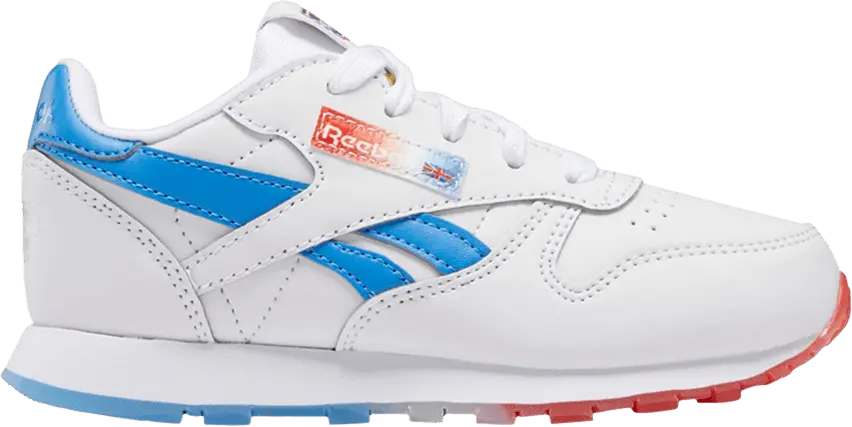  Reebok Popsicle x Classic Leather Little Kid &#039;White Instinct Red&#039;