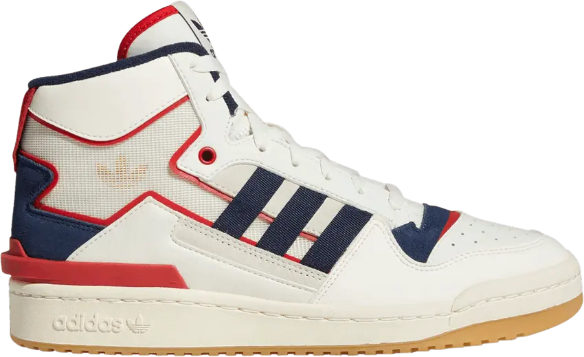  Adidas Forum Exhibit Mid &#039;Inside Out - White Navy Scarlet&#039;