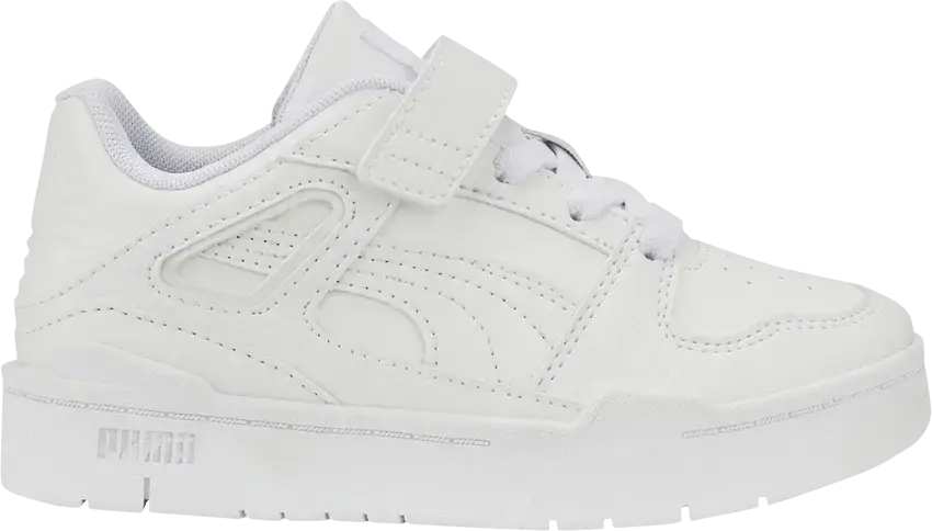  Puma Slipstream Leather Little Kid &#039;Triple White&#039;