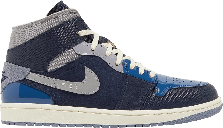  Jordan 1 Mid SE Craft Obsidian French Blue Ashen Slate White