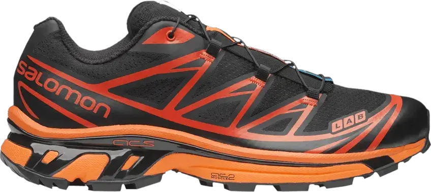  Salomon XT-6 Black Magnet Vibrant Orange