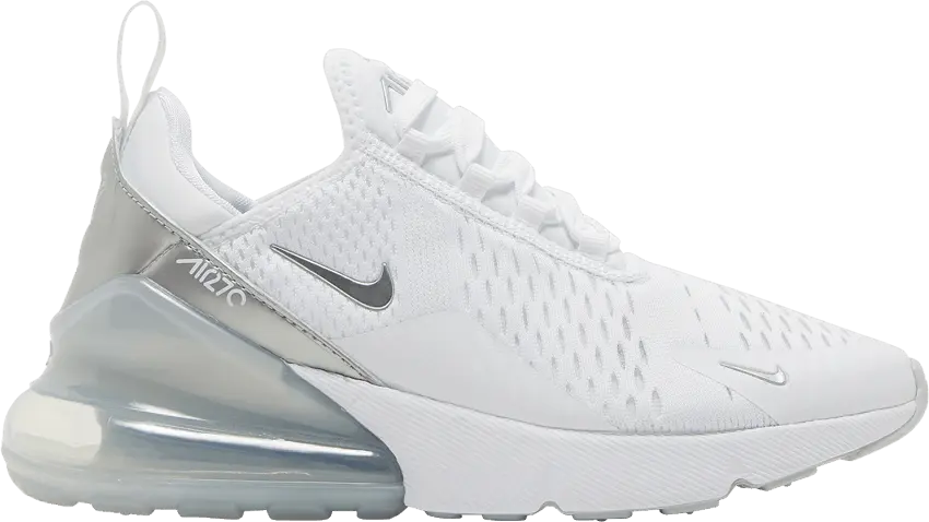  Nike Air Max 270 White Pure Platinum (Women&#039;s)