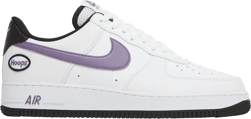  Nike Air Force 1 Low Hoops White Canyon Purple