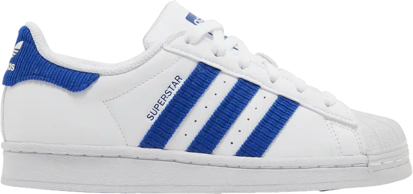  Adidas Superstar J &#039;White Royal Blue&#039;
