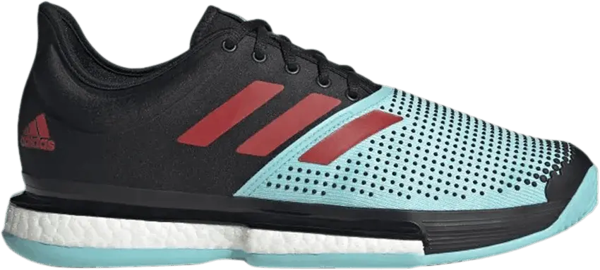  Adidas SoleCourt &#039;Black Pulse Aqua&#039;