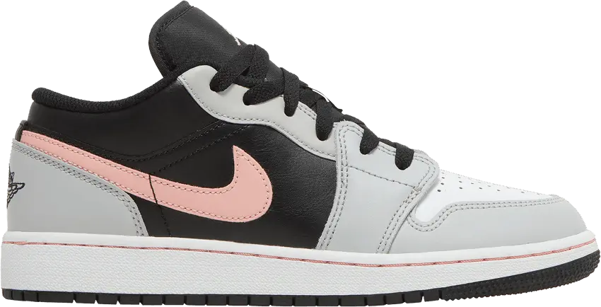  Jordan 1 Low Black Grey Pink (GS)