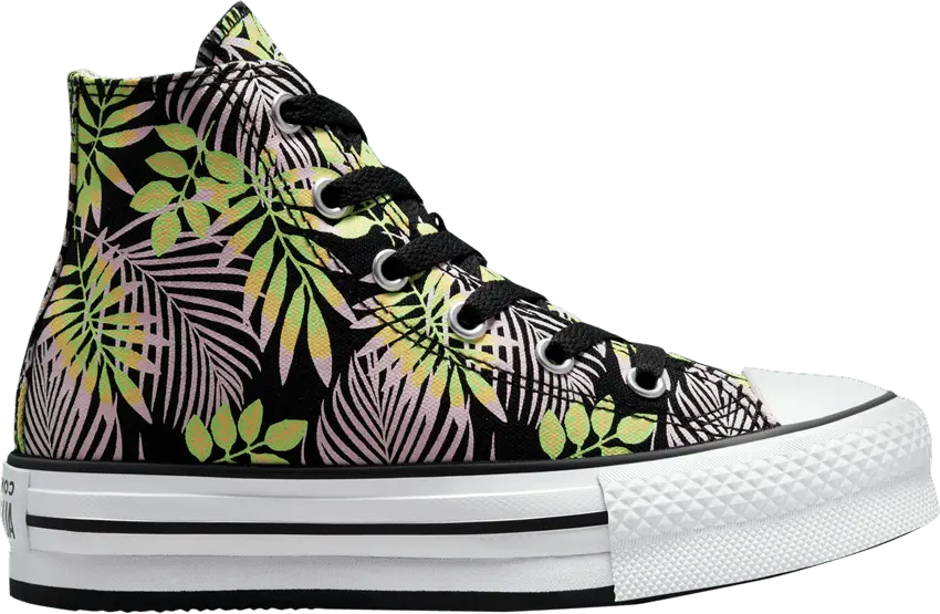  Converse Chuck Taylor All Star EVA Lift Platform High GS &#039;Bright Plants&#039;