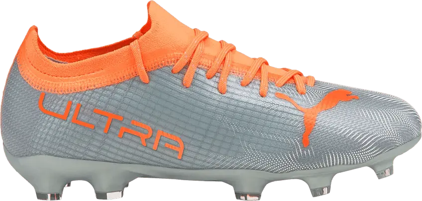 Puma Ultra 2.4 FG AG Jr &#039;Diamond Silver Neon Citrus&#039;