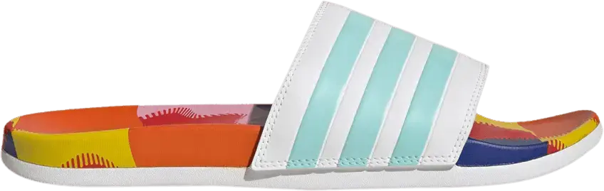  Adidas Adilette Comfort Slide &#039;White Clear Aqua&#039;