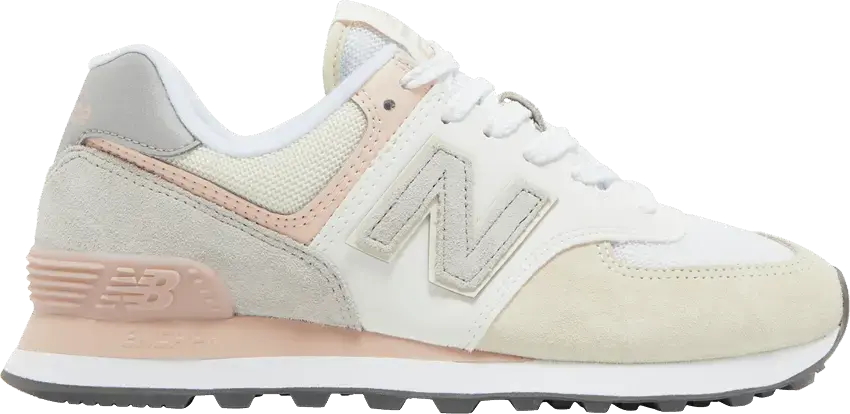  New Balance 574 Beige White Pink Sand (Women&#039;s)