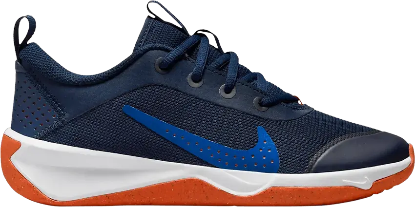  Nike Omni Multi-Court GS &#039;Midnight Navy Safety Orange&#039;