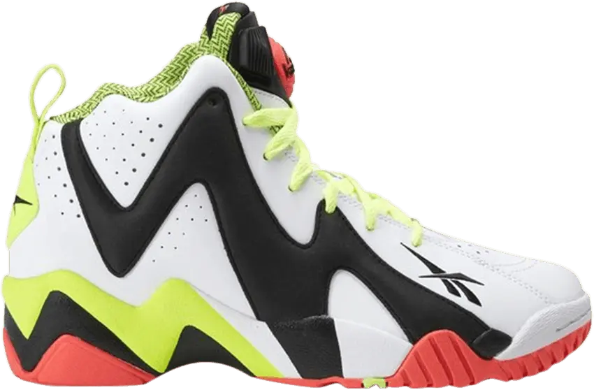  Reebok Pump Kamikaze 2 Mid White Black Red Yellow