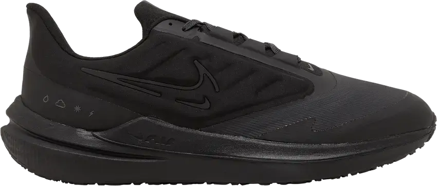  Nike Air Winflo 9 Shield &#039;Triple Black&#039;