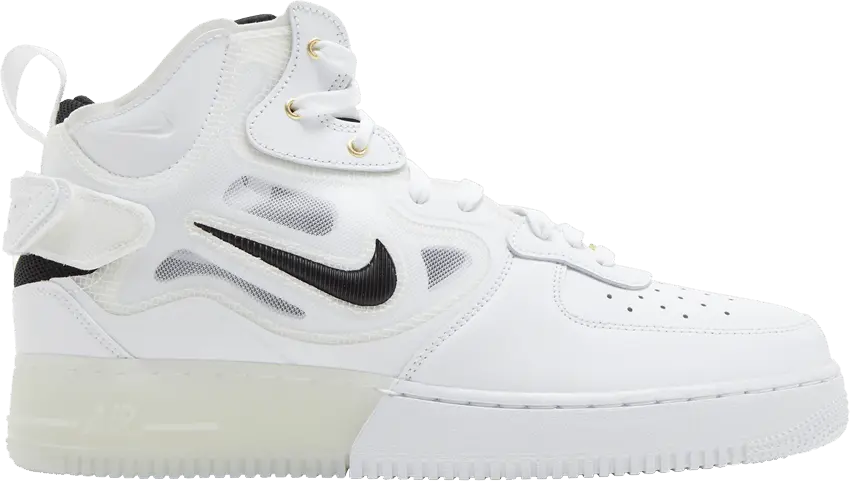  Nike Air Force 1 Mid React 40th Anniversary White Black