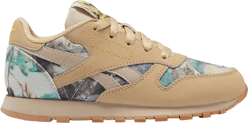  Reebok National Geographic x Classics Leather Little Kid &#039;Animal Print&#039;