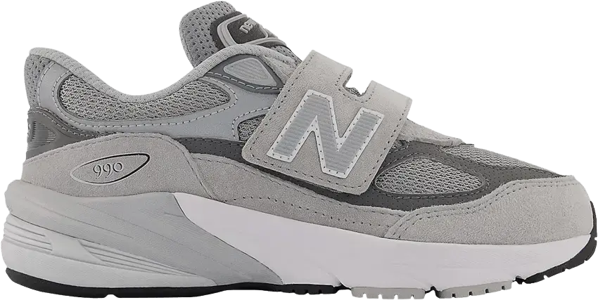  New Balance 990v6 Hook &amp; Loop Little Kid X-Wide &#039;Castlerock&#039;