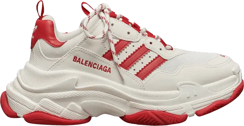  Balenciaga x Adidas Wmns Triple S Sneaker &#039;White Red&#039;