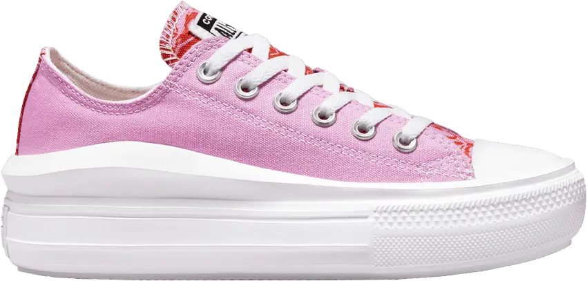  Converse Chuck Taylor All Star Move Platform Low Tropical Florals Beyond Pink (Women&#039;s)