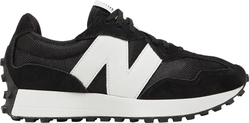  New Balance 327 Black White N Logo