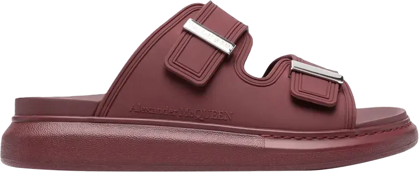 Alexander Mcqueen Alexander McQueen Hybrid Double Buckle Sandal &#039;Burgundy&#039;