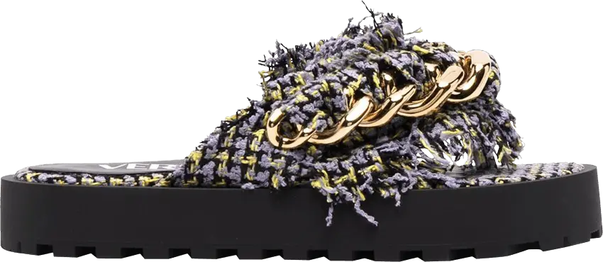  Versace Wmns Chain Sandals &#039;Black Multi&#039;