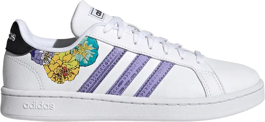  Adidas Wmns Grand Court Base &#039;Floral&#039;